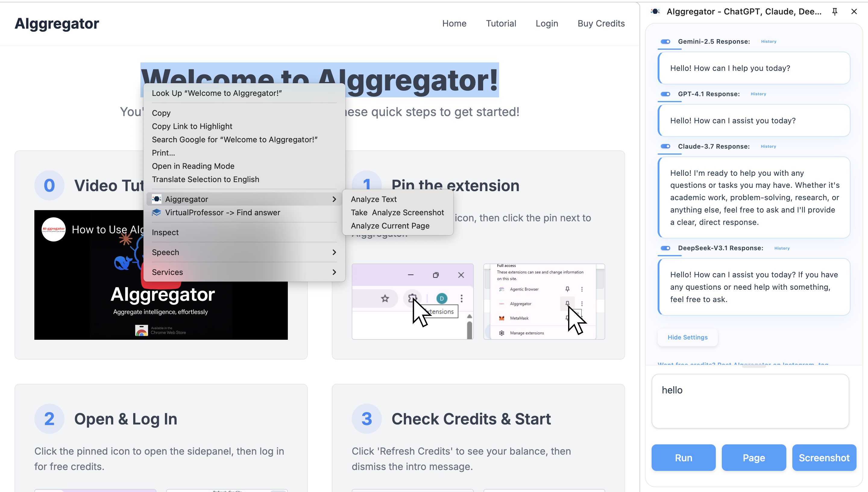 CompareAI.cc showing all AI models
