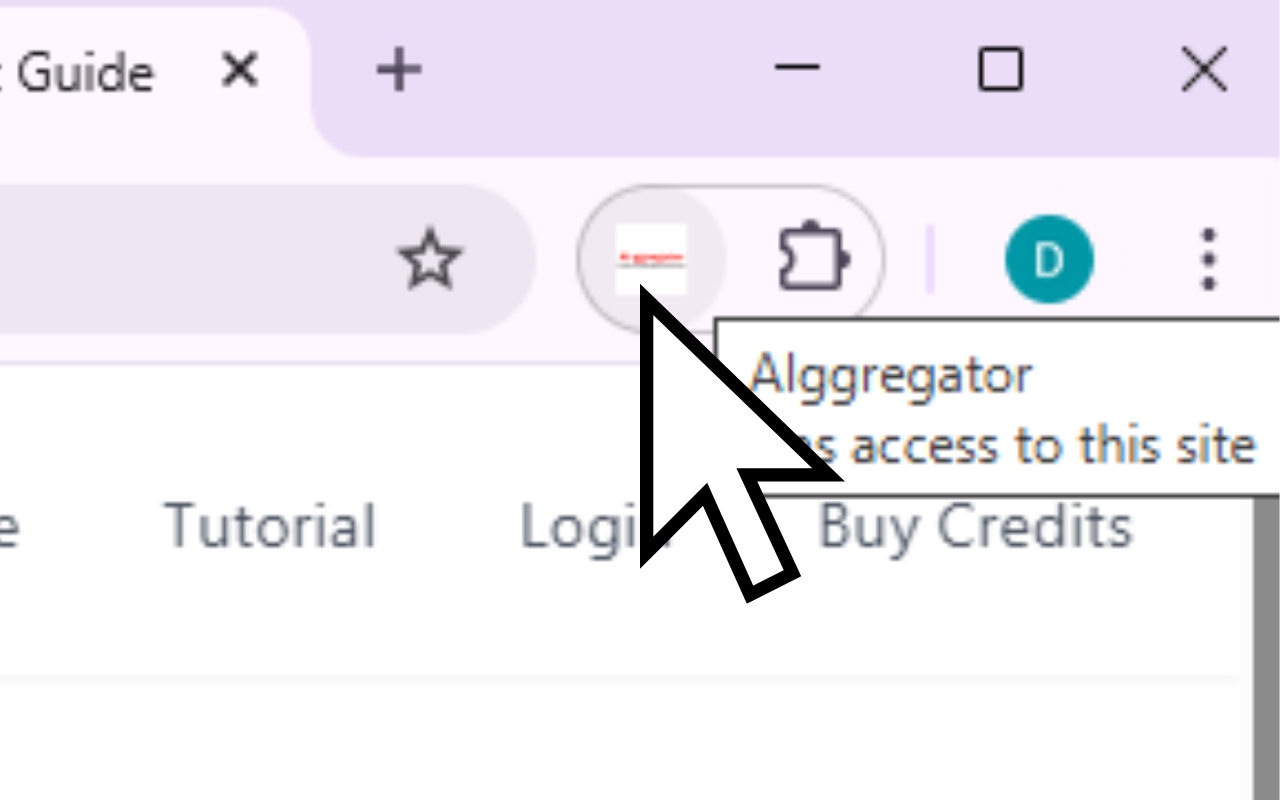 Clicking the pinned AIggregator icon
