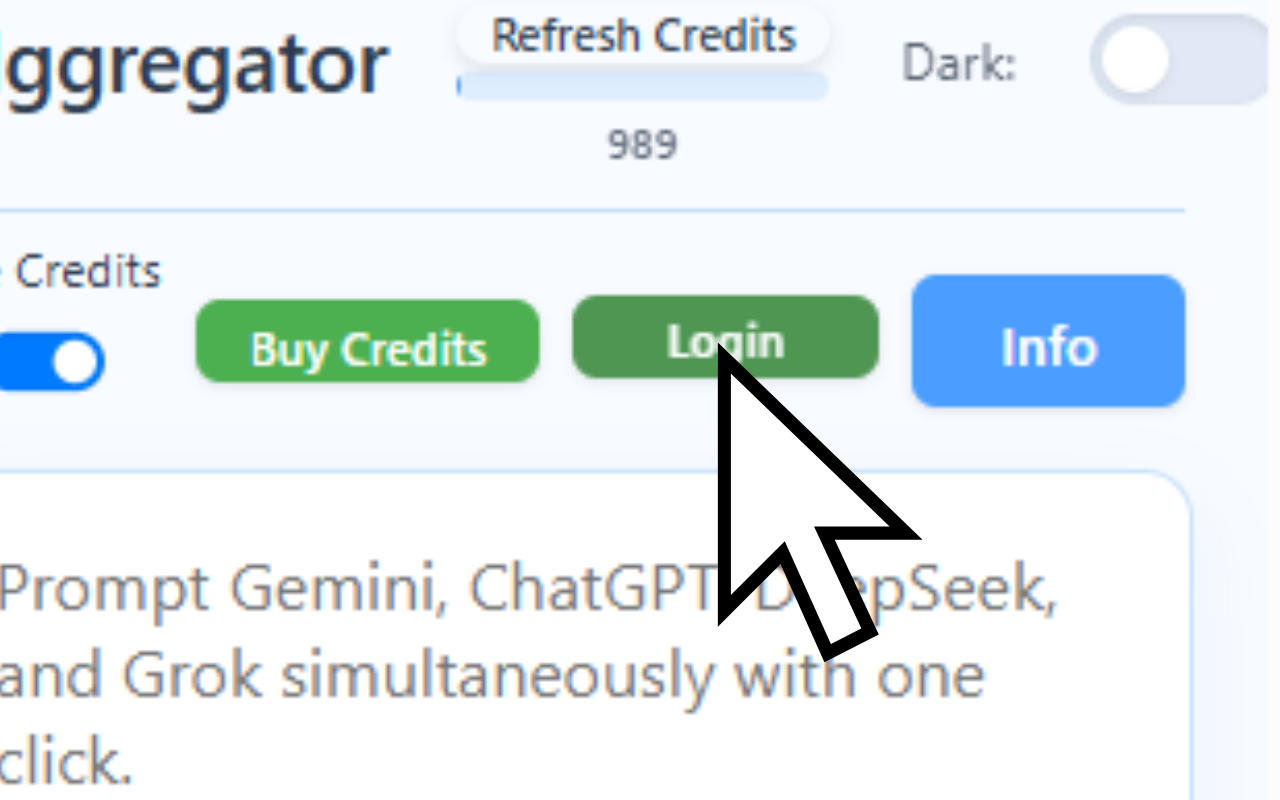 Login button highlighted in the sidepanel